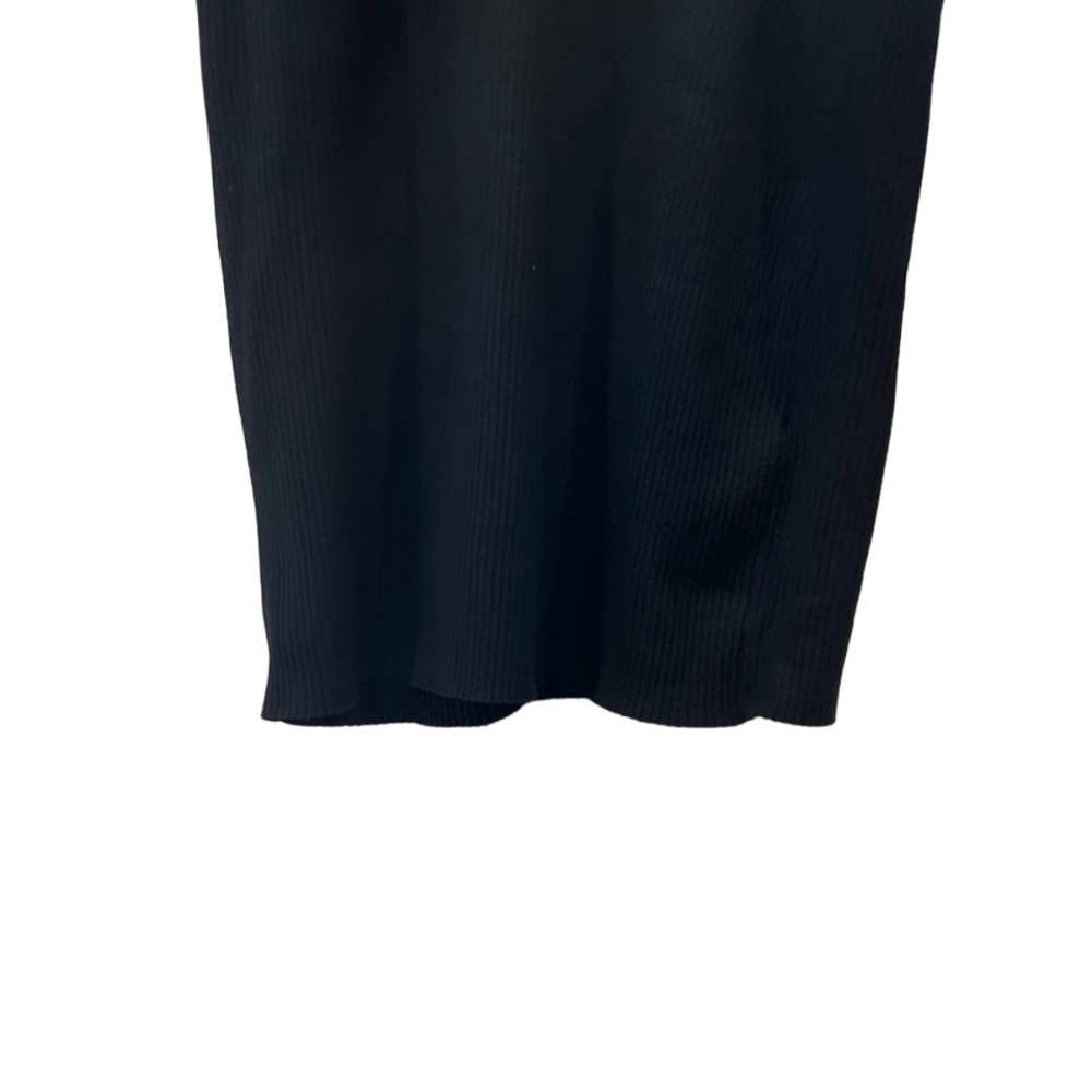 Wilfred Aritzia Gabrielle sweater dress XL black midi ribbed bodycon v-neck NWT - Picture 6 of 10